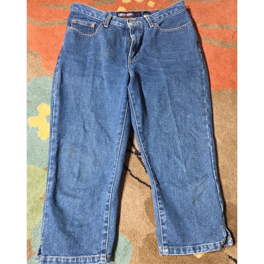 Limited Jeans Women's Vintage Denim Capri‎ 10/21 90s Distressed Y2k 32 Waist